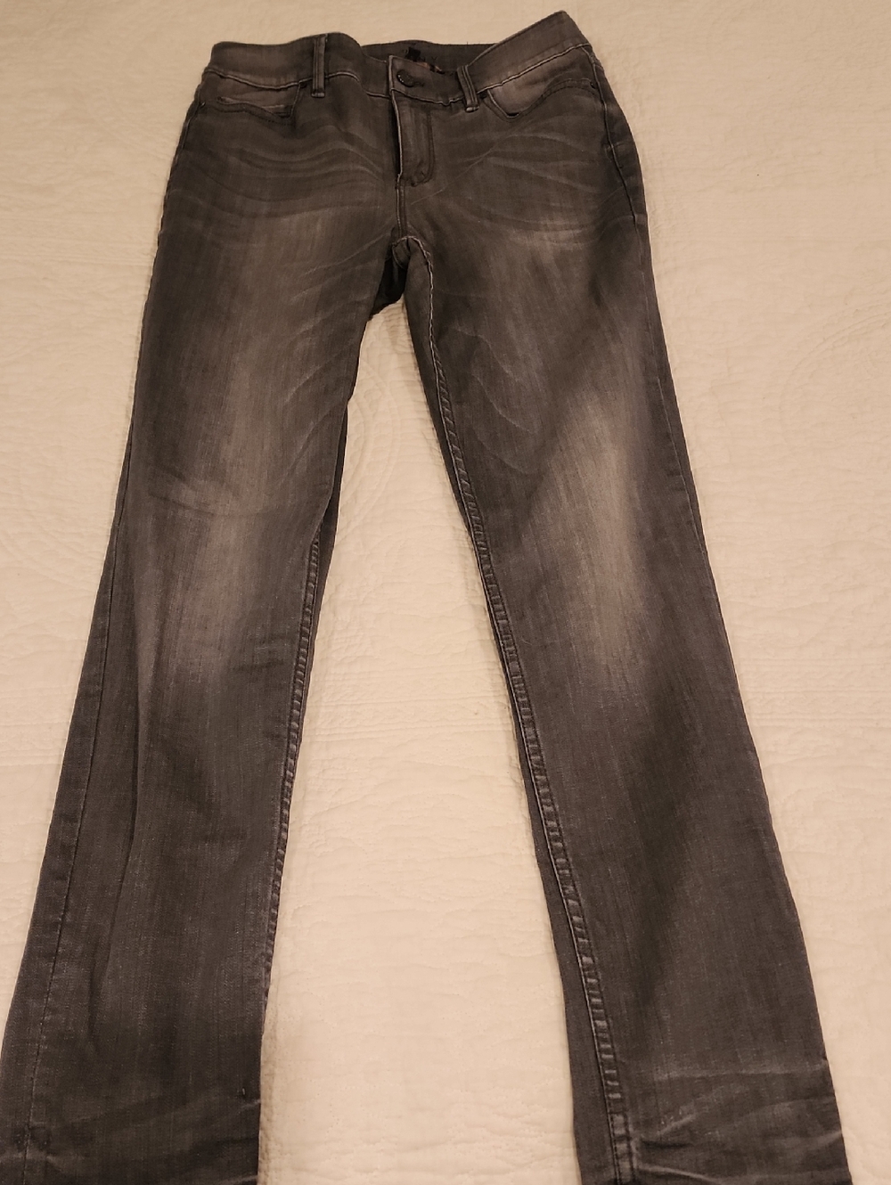 White House Black Market Women's Skinny Grey Washed Jeans